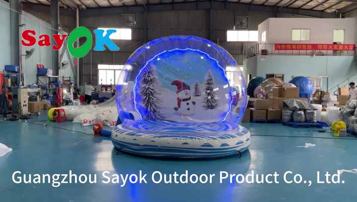 Funny Christmas Advertising Inflatables Snow Globe Photo Booth Blow-Up  Bounce House Snowball for Festive Decorations