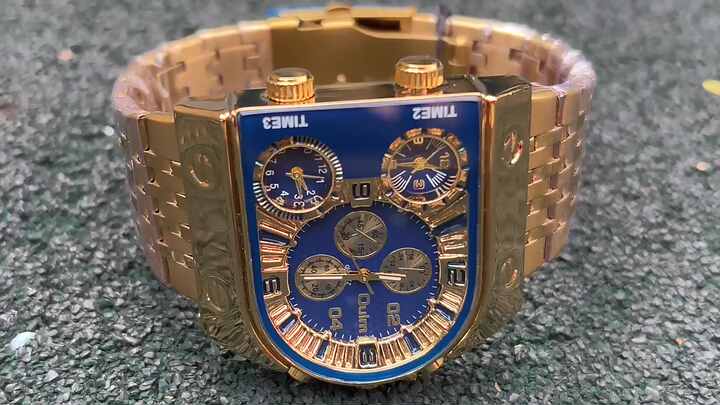 Oulm 9315 Multi Time Zone Quartz Men's Watch - Luminous Dial