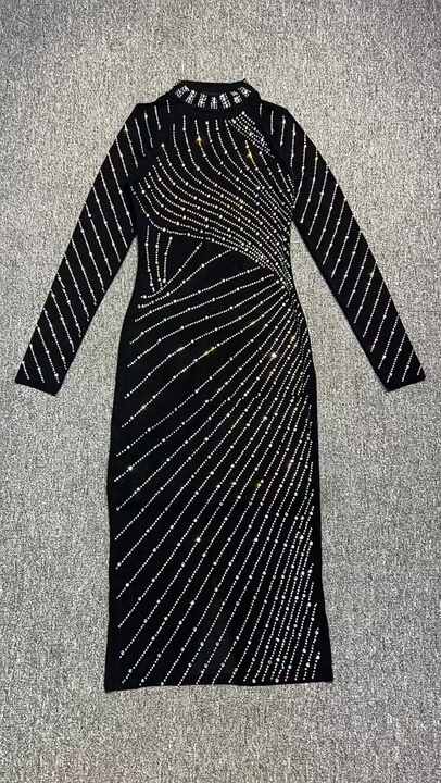 black mesh bodycon midi dress Yumi Black Mesh Bodycon Midi Dress With Tie Back and Diamantes main image 0
