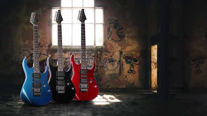 Hot Sale 24 Frets H-S-H Pickup Electric Guitar with Floyd Rose