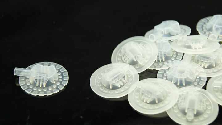 High Transparent Liquid Silicone Rubber Port Suction Cover Injection  Silicone Mold LSR Parts for Other Rubber Products