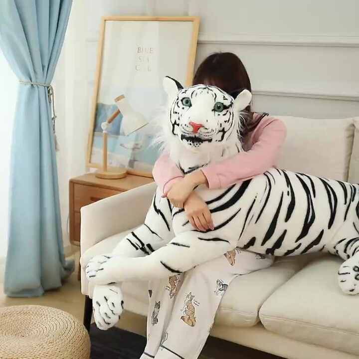 Bambola di peluche tigre bianca gigante di alta qualità|