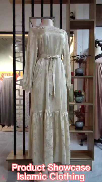 New Fashion Customization Women's Islamic Clothing Robe Elegant Muslim  Women Dress