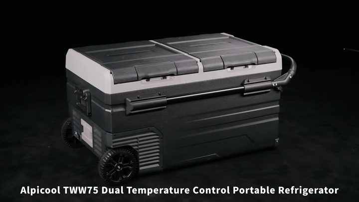 Alpicool TWW95 95L Dual-Zone Car Fridge with Wheels & Handle
