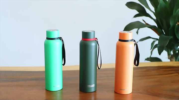 24oz Double Wall Stainless Steel Insulated Sports Water Bottle