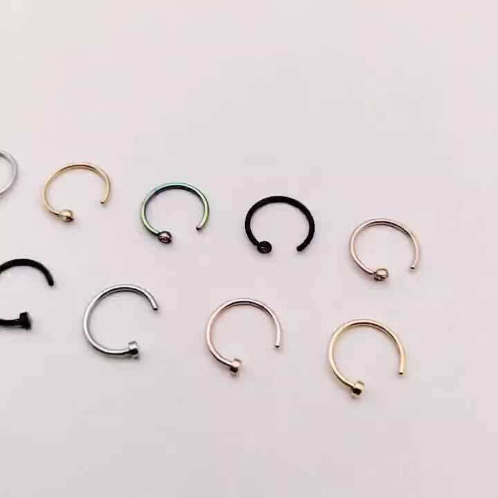 316L Surgical Steel Fake Nose Rings D/C-Shaped & Piercing Jewelry Non-Piercing Clip on Nose Hoop Labret Lip Stud for Men Women 316L Surgical Steel Fake Nose Rings D/C-Shaped & Piercing Jewelry Non-Piercing Clip on Nose Hoop Labret Lip Stud for Men Women