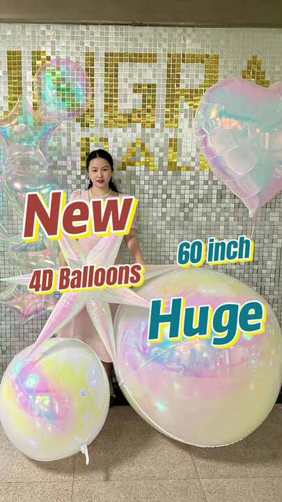 4D Sphere Balloons - Large Outdoor Foil Balloons for Parties