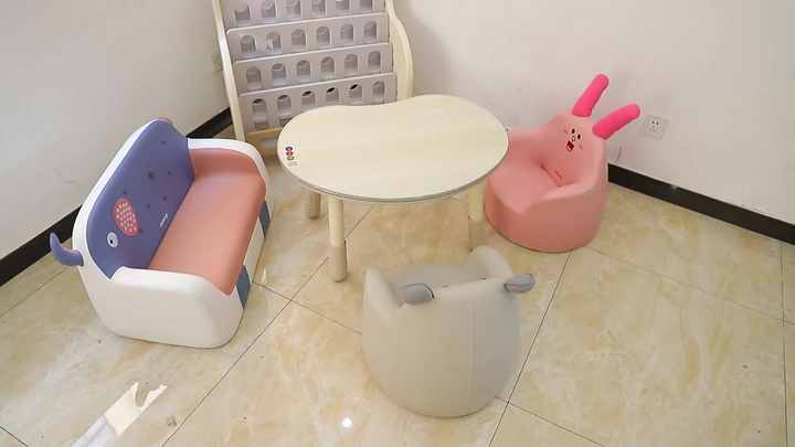 Modern Blue PU Foam Kids Sofa Chair Funny Animal Shape Small Chair for  Children's Living Room Wholesale Baby Furniture