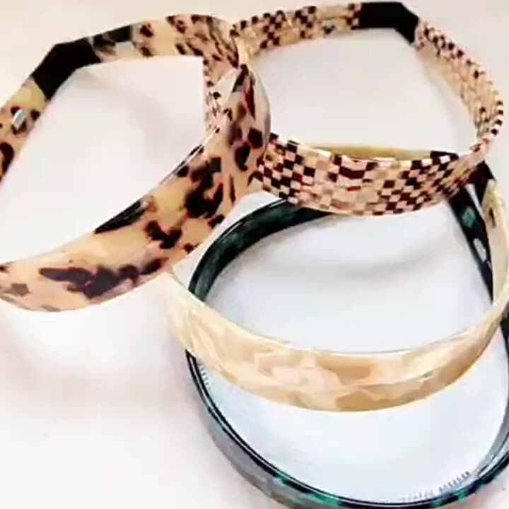 Korean Tortoise Shell Acetate Hair Ties - Retro Style