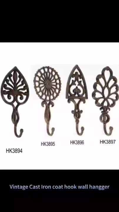 2024 Wrought Iron Wall Coat Rack Cast Iron Flamingo Decor