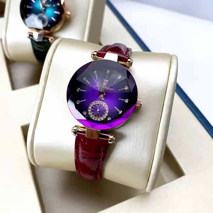 POEDAGAR 719 Women's Watch Luxury Quartz Leather Strap - Main Image