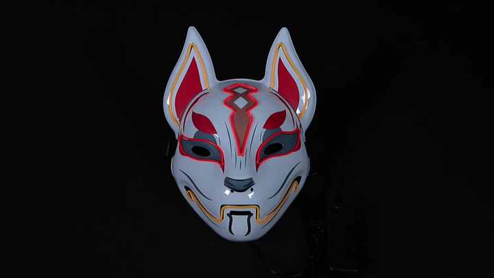 Funjoyz Halloween Demon Masque Slayer, Tueur De Démon, Renard D'Horreur LED, Universel Pour Halloween, Carnaval, Fête Des Enfants, Mascarade, Cosplay