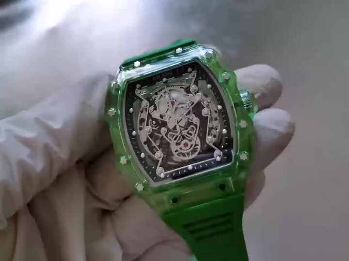 Waterproof Men's Automatic Skeletonised Wrist Watch OEM Accepted