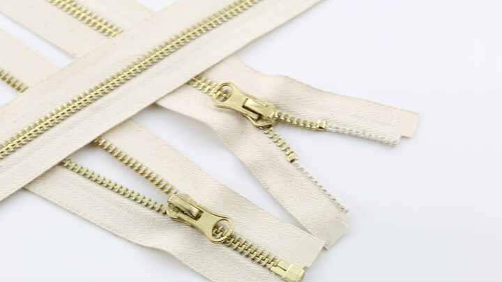 YKK Jean Fermetures Éclair, Laiton, Bout Fermé X5 - 12.7cm,14cm & 15.2cm, Menthe