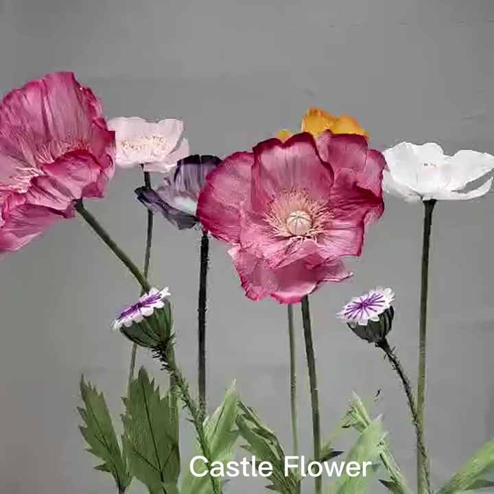 O-Z013 Customized Large Tall Paper Flowers for Events