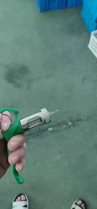 Double Needles Vaccinator 5ml Fowl Pox Needle - Automatic Vet Syringe ...