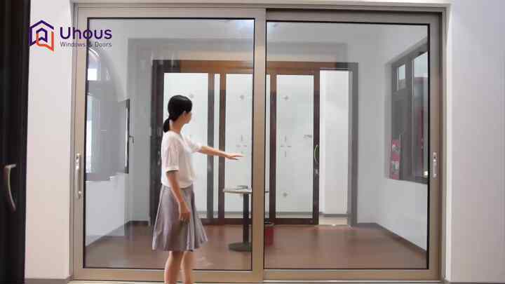 现代定制铝滑动门无噪音双层玻璃外部铝滑动门| Alibaba.com