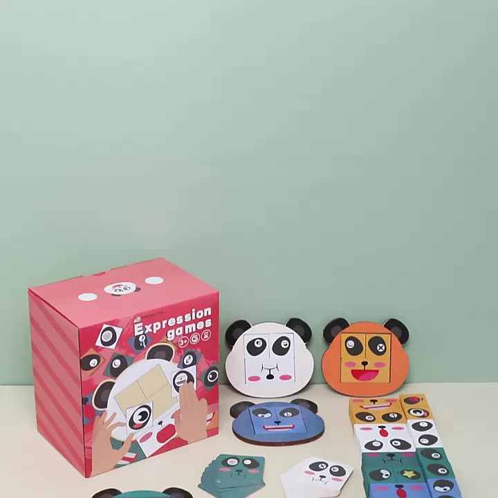 Expression Puzzle Building Blocks Game - Little Learners Toys