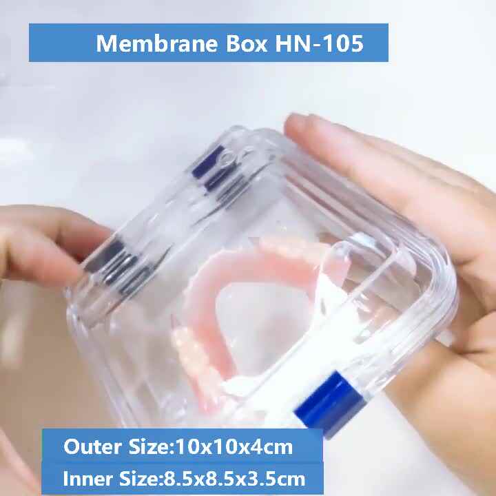 Einweg Quadratische Transparente PS-Kunststoff-Membranbox 10x10x4cm 1mm  Dicke zur Aufbewahrung von Zahnprothesen (Recycelbar) Hinix HN-105