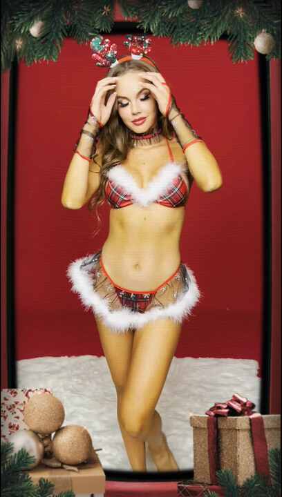 Hot Selling Transparent Christmas Sexy Lingerie Plush Edge Sexy Lingerie  Set for Mature Women Night Wear