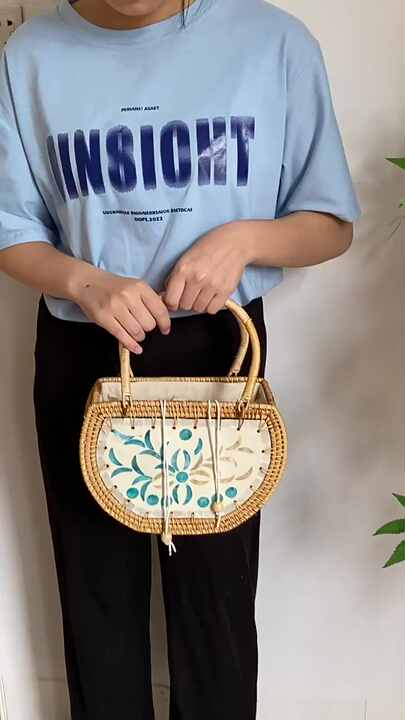 New Summer Style 2025 Straw Beach Bag Bali Hand Made Vietnam