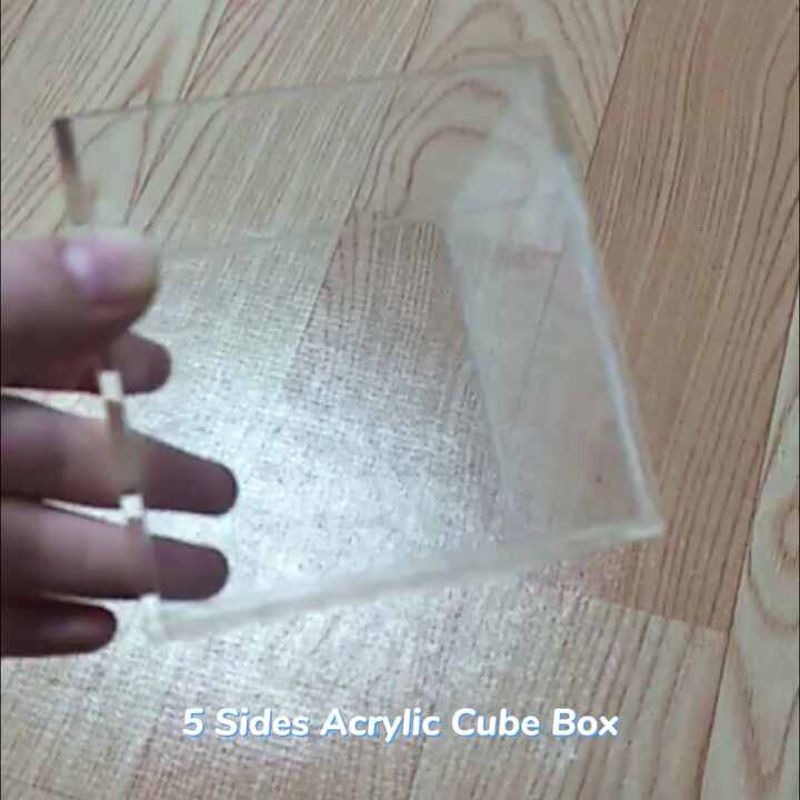 Vitrina Acrílica Transparente 10x10x10 Cm – Caja Exhibidora Antipolvo Para Figuras, Juguetes Y Coleccionables