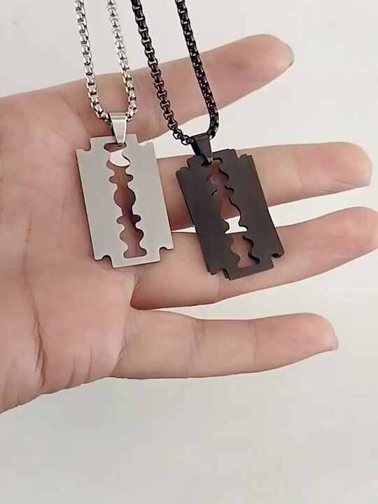 JY Men's Jewelry - Cool Shaver Necklace with Stainless Steel