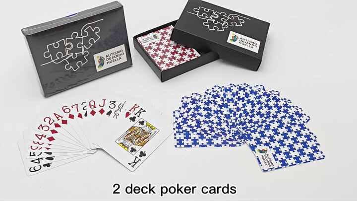 カスタマイズ可能なプレミアム品質2デッキの防水プラスチックポーカー