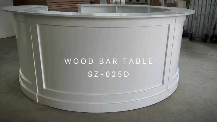 卸売屋外レンタルカスタマイズされたウッドラウンドバーカウンター