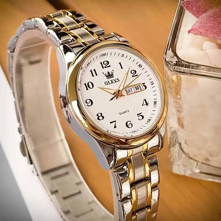 Olevs 5567 Luxury Men's and Women's Set Watches Fashionable