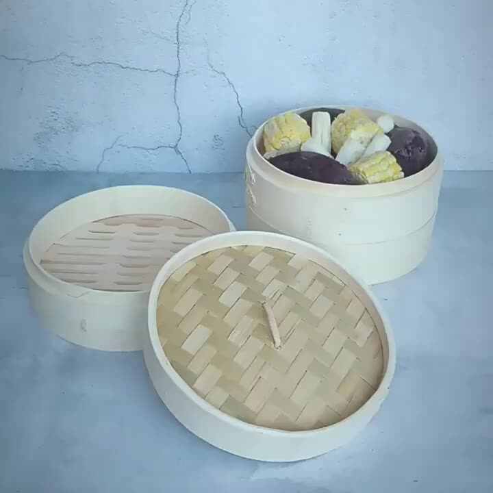 Bambus 11 Wood Steamer Basket - Eco-Friendly Bamboo Steamers