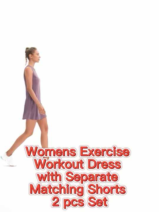 workout dress with separate shorts Athletic Dress with Detachable Shorts for Summer Fun
