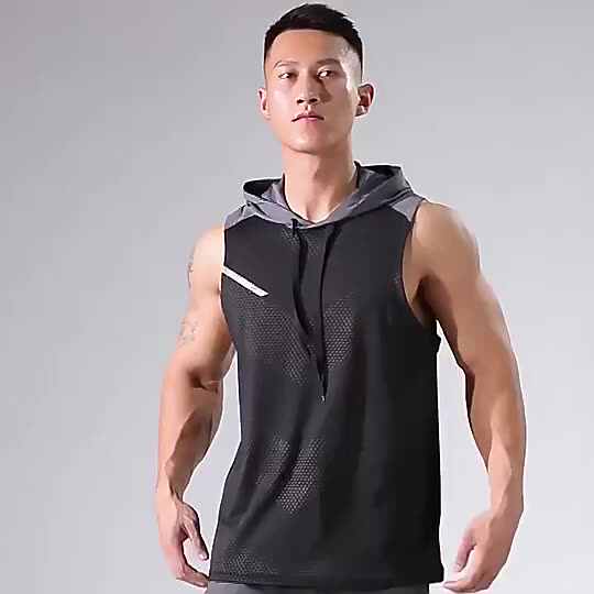 OEM Custom Logo High Quality Men's Workout Tank Tops Fashion White