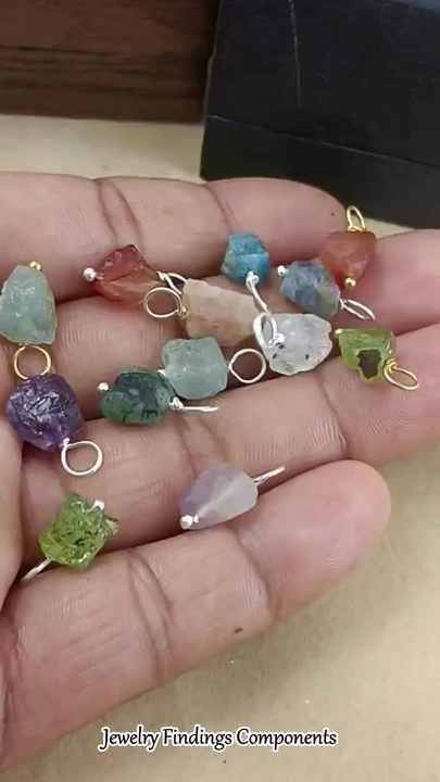 Wire Wrapped Gemstone Pendant Jewelry Findings Components