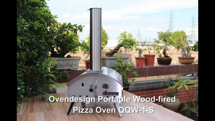 Ovendesign Wood Fired Pizza Oven Stainless Steel Movable Door