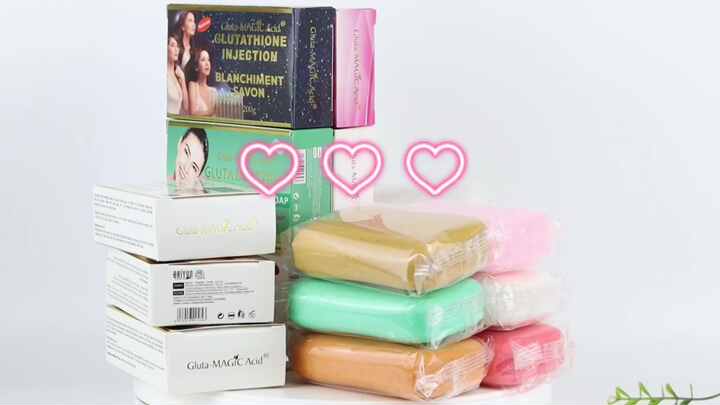 Gluta New Formula Customize Logo Fresh Whitening Body Cleansing Bath Soap  Skin Lightening African Black Soap Chemical-Based