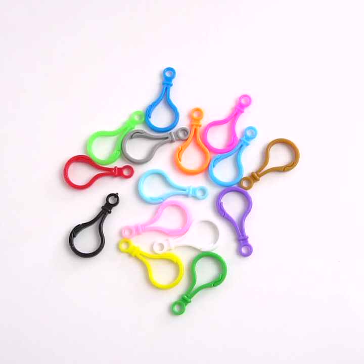 Multicolor Lobster Clasp Keychain Plastic Lanyard Clip Plastic Lobster  Claw Clasp Kids Backpack Clip Plastic Keychain Hook D