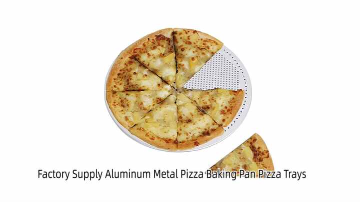 Aluminum Tray Round Perforated Pizza Baking Tray Pizza Pan Pizza