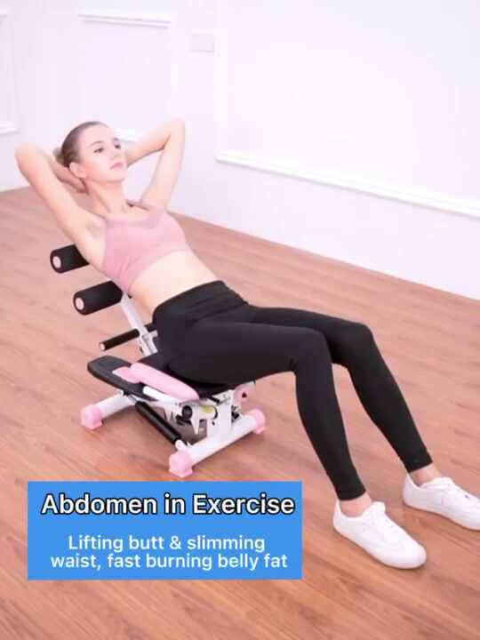 Multiple Functions Home Training Fitness Mini Ab Coaster Abdominal Crunch  Bench User-friendly Mini Stepper Machine All in One