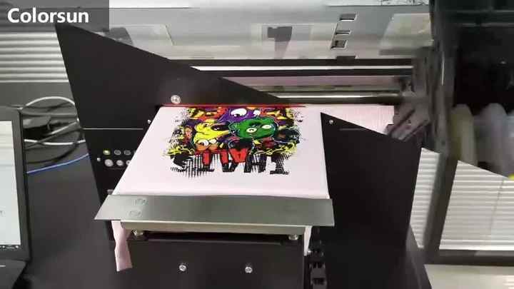 Wholesale COLORSUN Mini A4 Flatbed printer For Epson L800 Head DTG printing  machine A4 t-shirt DTG printer From