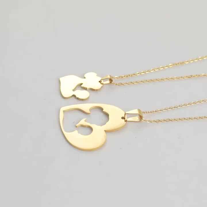 Collana Personalizzata Per Mamma Con Pietra Portafortuna E Nome Inciso - Ciondolo Cuore, Regalo Festa Della Mamma