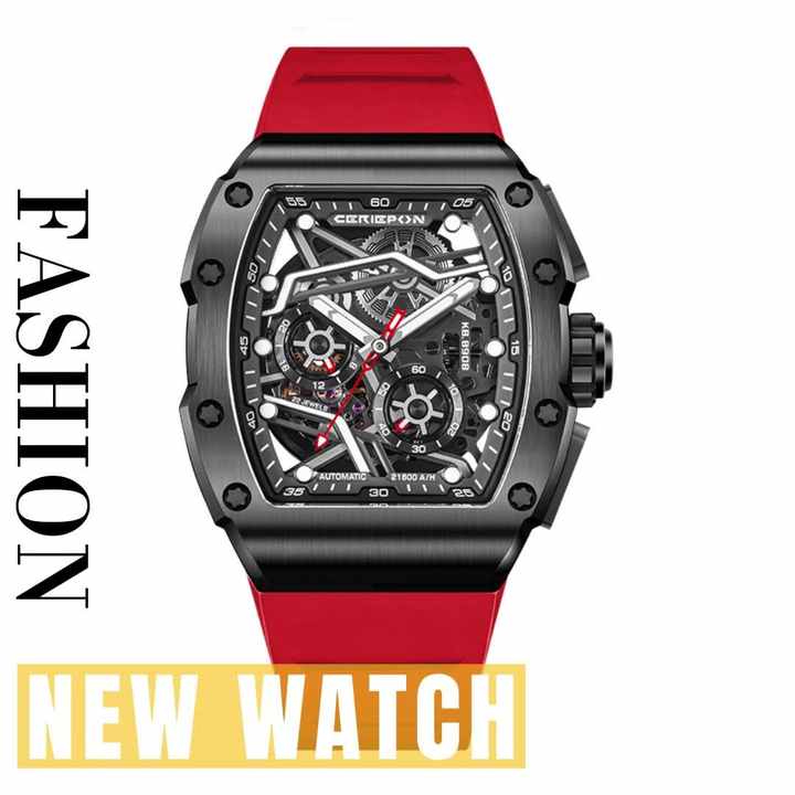 High Quality Men's Watches Luxury Transparent Caseback Automatic - Main Image