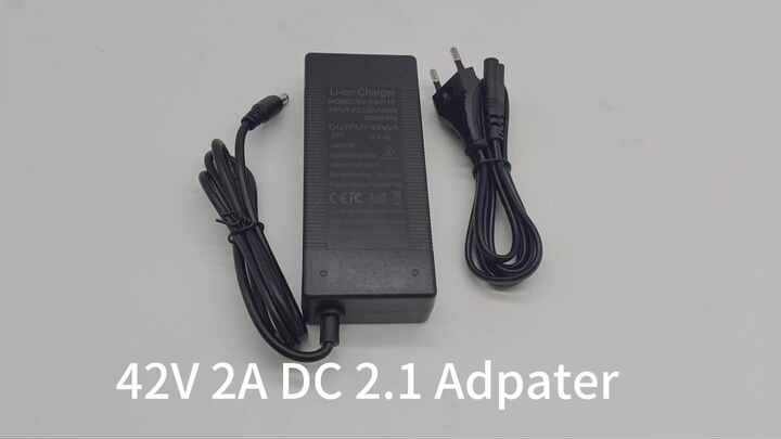 自転車バッテリー充電器 42V 2A 5.5*2.1電源アダプター 電動自転車充電