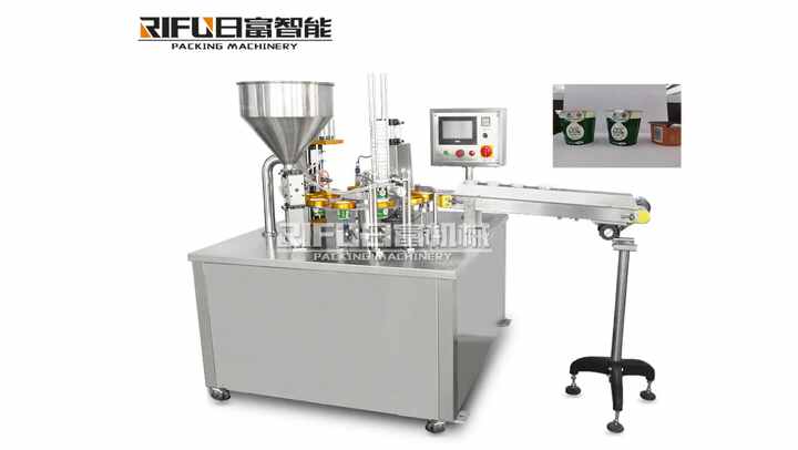 Automatic Yogurt Pudding Cream Water Jelly Cup Filling Machine