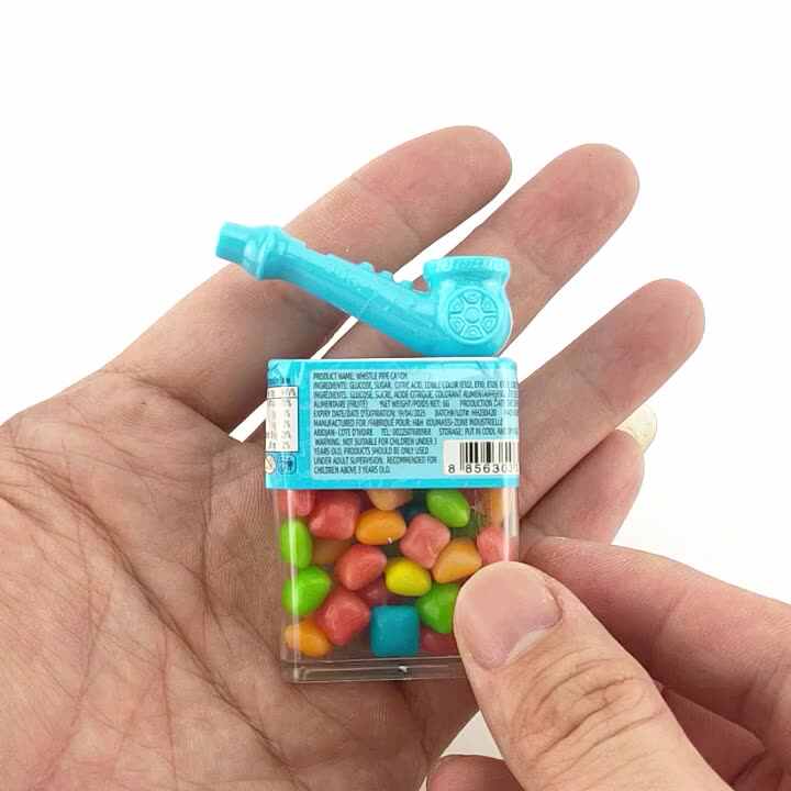 gum that looks like chewing tobacco Funny Tobacco Pipe Shape Bubble Gum Whistle Candy Toy