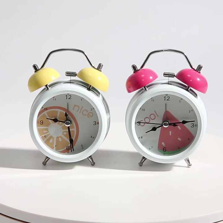 home decoration metal double bell fruit series 3 inch alarm