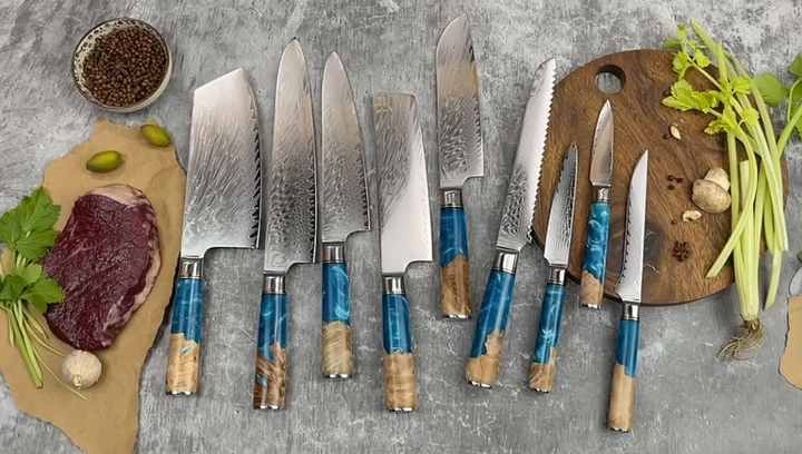 Damascus 8 Chef Knife Japanese Kitchen