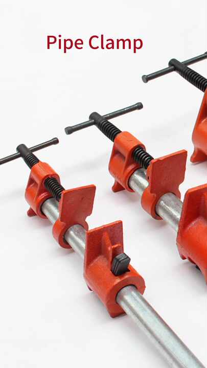 Y&Y Decor Heavy Duty Woodworking Pipe Clamp Set, 3/4"" Cast Iron, 4 - View #7