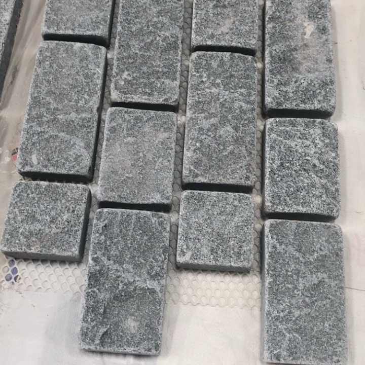 花岗岩G603铺路石露台摊铺机10x10花岗岩立方体室外室内石材地砖灰色