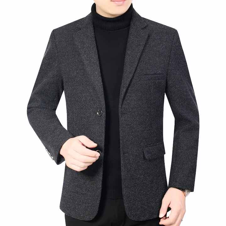 Men's Suit Jacket Casual Ironing Men's Father's Coat Wool Suit